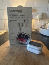 Goodmans Wireless Noise Cancelling EarPods Smart Case Display Touchscreen Case