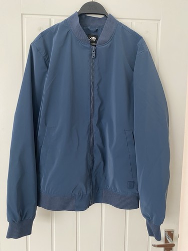 Mens blue zara bomber jacket - zara,