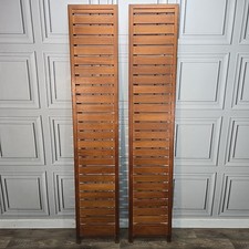 Pair 2 Retro Vintage Ladderax Uprights Teak - Modular Shelf Shelving Rails Ends