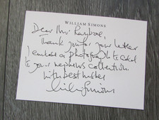 William Simons PC Alf Ventress Heartbeat Actor Original Hand Signed Card