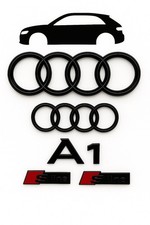 Audi A1 Gloss Black Badges