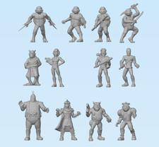 Teenage Mutant Ninja Turtles Mini Figs - TMNT 3d Resin Printed Miniature Figures