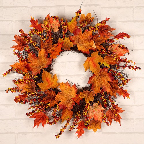 45cm fall front door - fall, wreath
