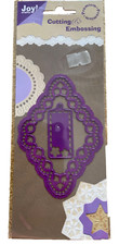 Joy Crafts Cutting and Embossing Stencils - Diamond shaped frame and small tag