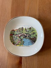 Vintage Plate Trinket Dish Weatherby Hanley Falcon Ware Scotland Brig O'Doon