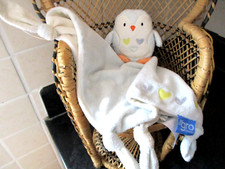 RARE THE GRO COMPANY OLLIE OWL COMFORTER SOOTHER PALE BLUE CREAM BLANKIE       G