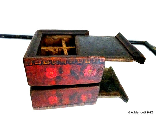 Tibetan box ritual carved - tibetan,
