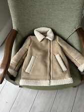 zara girls sheepskin coat age 6 yrs