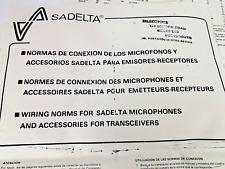 Sadelta Wiring Norms For Sadelta Microphones A3 Reprint - 2 Sheets