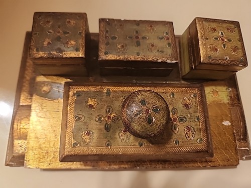 Antique islamic gilt wooden - islamic,