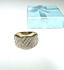 9ct Diamond Ring Full Hallmarked Heavy 6 66 Grams Yellow Gold Size N