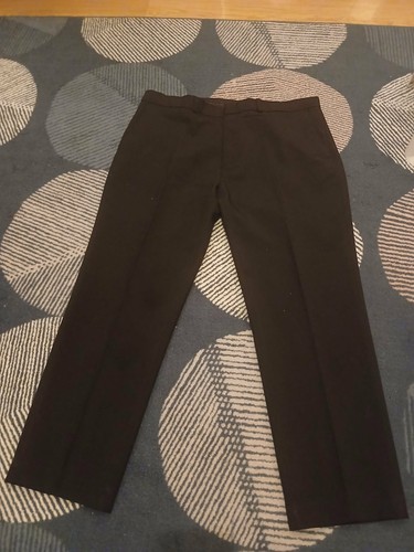 Mens black trousers 36w - black,