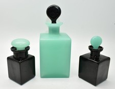 3 ANTIQUE ART DECO JADEITE /