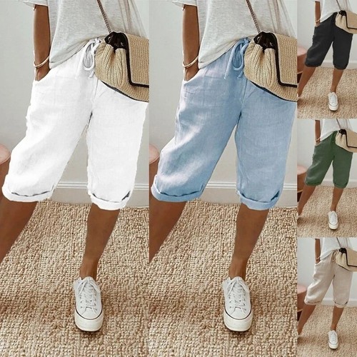 Ladies bermuda shorts - shorts, solid