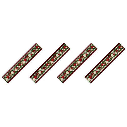 Linen red and black - 4x,