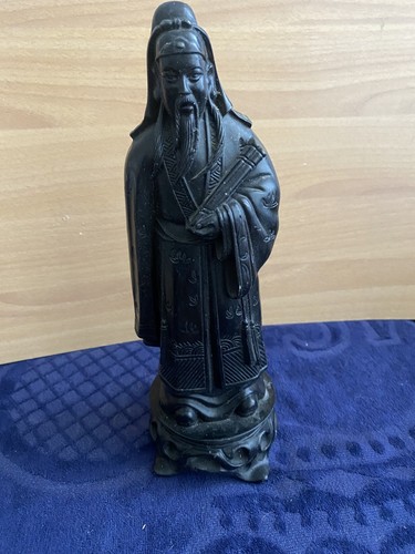 Male oriental wood figurine - male,