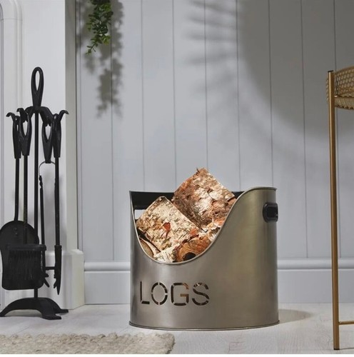 Wood kindling log bucket - log,