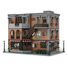 Apartment with Interior Three-story Building Modular Building 4651 Pieces MOC