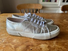 WOMENS SUPERGA SILVER LACE UP
