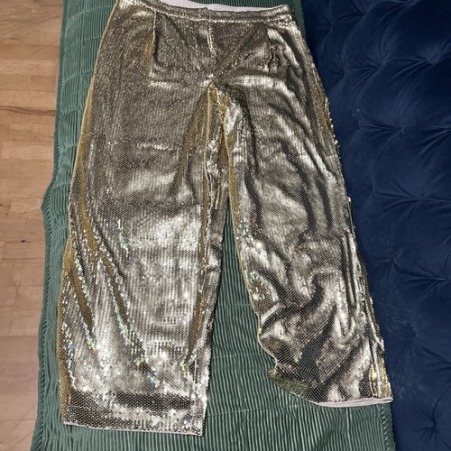 Women trousers gold wide - trousers,