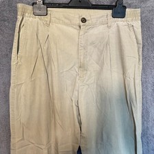 BHS Trousers men's  34W 29L beige Tapered casual pants  34x30
