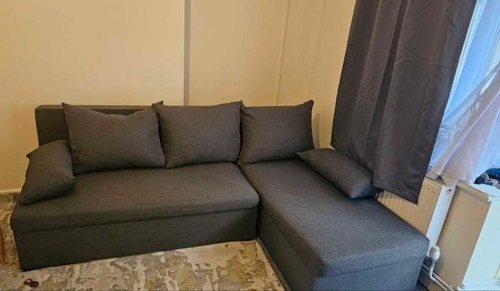 Grey corner sofa with - grey,