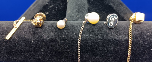 Vintage tie pins bars - &, of