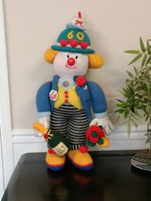 Vintage Jean Greenhowe Hand Knitted XL Large 60th Celebration Clown 