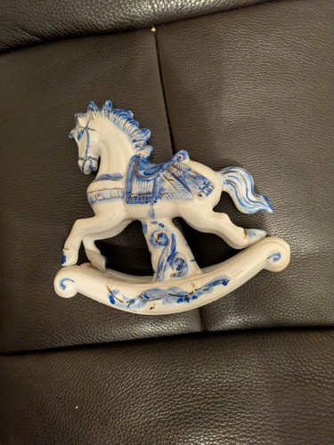 Vintage ceramic blue and - ceramic,