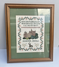 Needlepoint Picture Hand Embroidery Dunster Castle Scotland