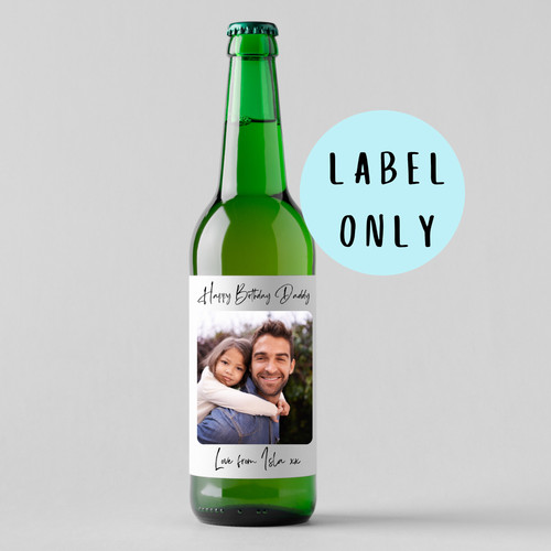 Personalised photo beer label