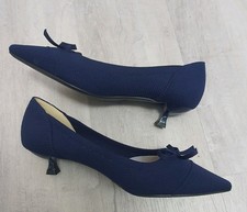 Women’s Navy Blue Kitten Heel Shoes – Size UK 5 EU 38 Brand New
