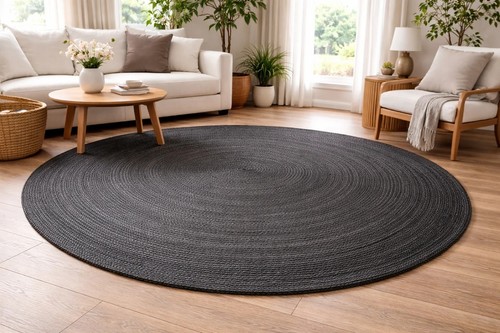 Round rug natural - rug,