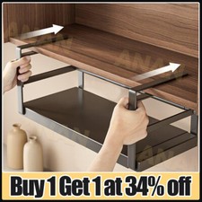 Hanging Under Cabinet Organizer Steel Under Shelf Basket Storage Rack Kitchen UK