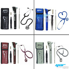YNR® Otoscope Stethoscope Ear Wax Remover Medical ENT EMT Set CE Approved 