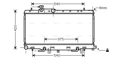 Su2051 ava radiator fit - fit, subaru