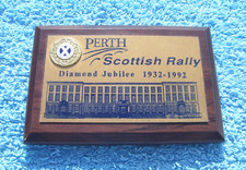 CLASSIC 1992 Royal Scottish Automobile Club PERTH RALLY PLAQUE ~ DIAMOND JUBILEE