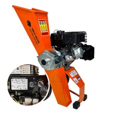 FM6DDES-MUL 6HP Petrol Electric-Start Self-Feeding Wood Chipper & Mulcher