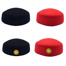Air Hostesses Hat Stewardess Hat Beret Hat Women Formal Stewardess Pillbox Hat