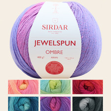 Sirdar Jewelspun Ombre 400g Knitting Yarn Knit Crochet Wool All Shades Acrylic