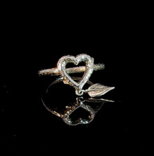 Sterling Silver 925 Daisy London Heart &Leaf Drop Tree of Life Ring