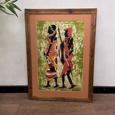 Large Framed African Batik