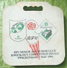 Seat Cushion Pilkington Cup Rugby Union Final, Twickenham Stadium: 5th May 1994