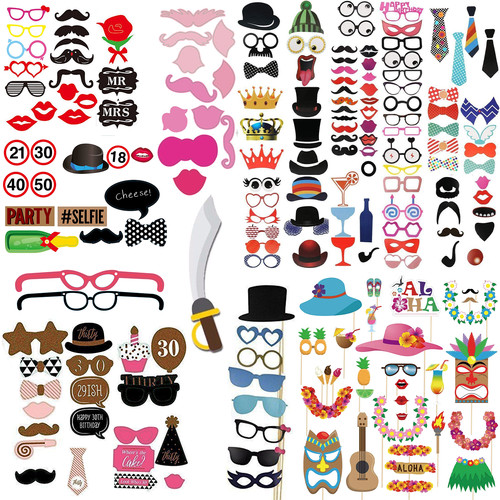 Fun party photo booth - booth, props