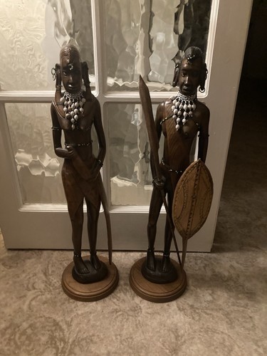 African wood carvings - , maasai