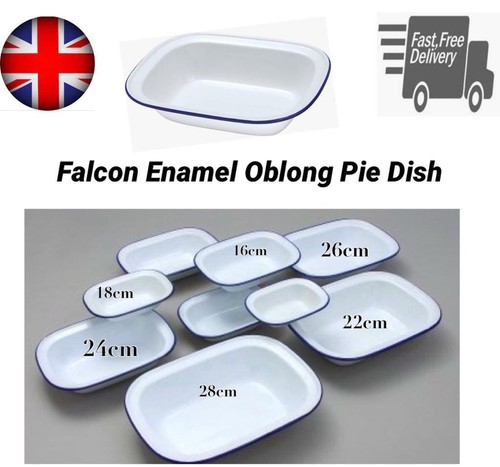 Falcon enamel pie dish - enamel, oblong