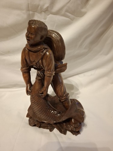 Vintage hardwood hand carved - hand,