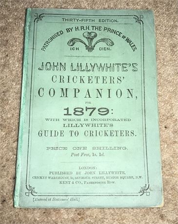 Lillywhite companion for - lillywhite, 1879