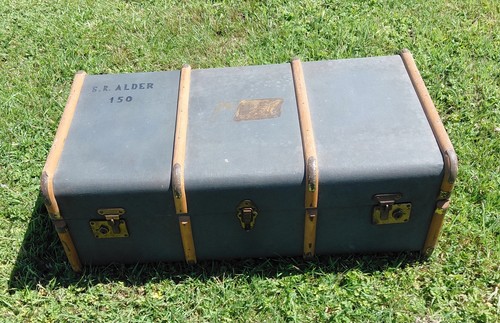 Vintage steamer trunk case - vintage,