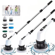 Cordless Cleaning Electric Cleaner Power Brush Spin Turbo Scrubber 9 Heads Tub
